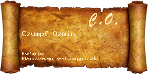 Czumpf Ozmin névjegykártya